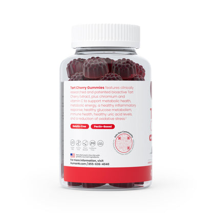 HumanN Tart Cherry Gummies supplement facts table for daily serving