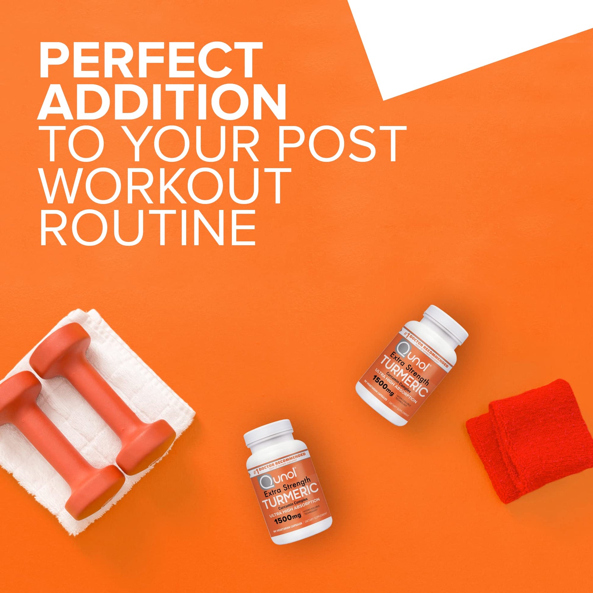 Authentic USA imported Qunol joint support supplement bottle standing upright against a clean background