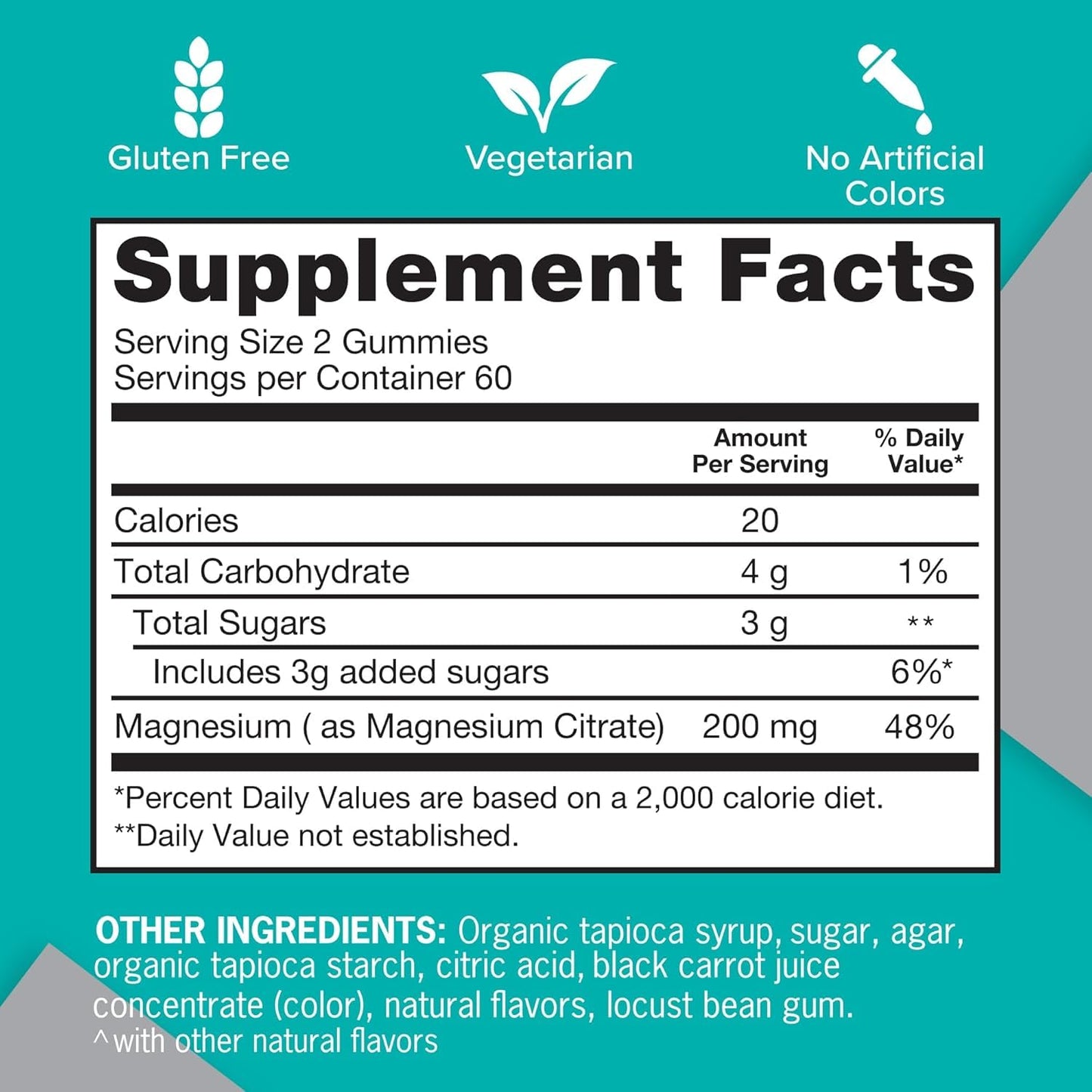 Qunol minerals premium high absorption magnesium citrate gummies for healthy nerve function.