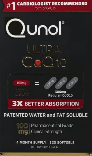 Qunol water and fat soluble Coenzyme Q10 softgels for cardiovascular support