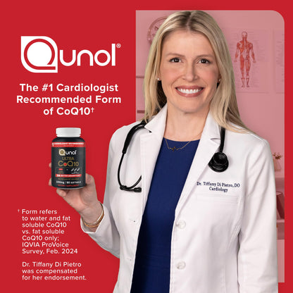 Qunol heart health and cellular energy support supplement nutritional facts side panel