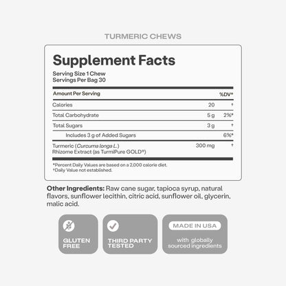 HumanN Turmeric Chews authentic clinical formula package showing 24x absorption claim