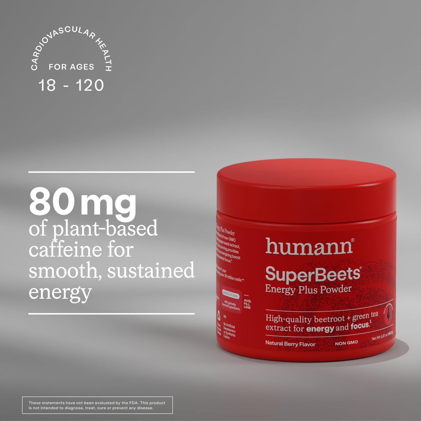 Authentic USA imported Humann SuperBeets Energy Plus canister