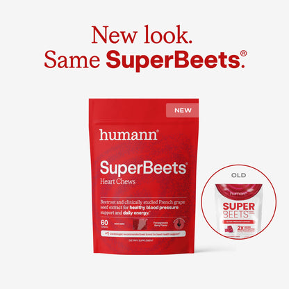 HumanN SuperBeets individually wrapped heart chews