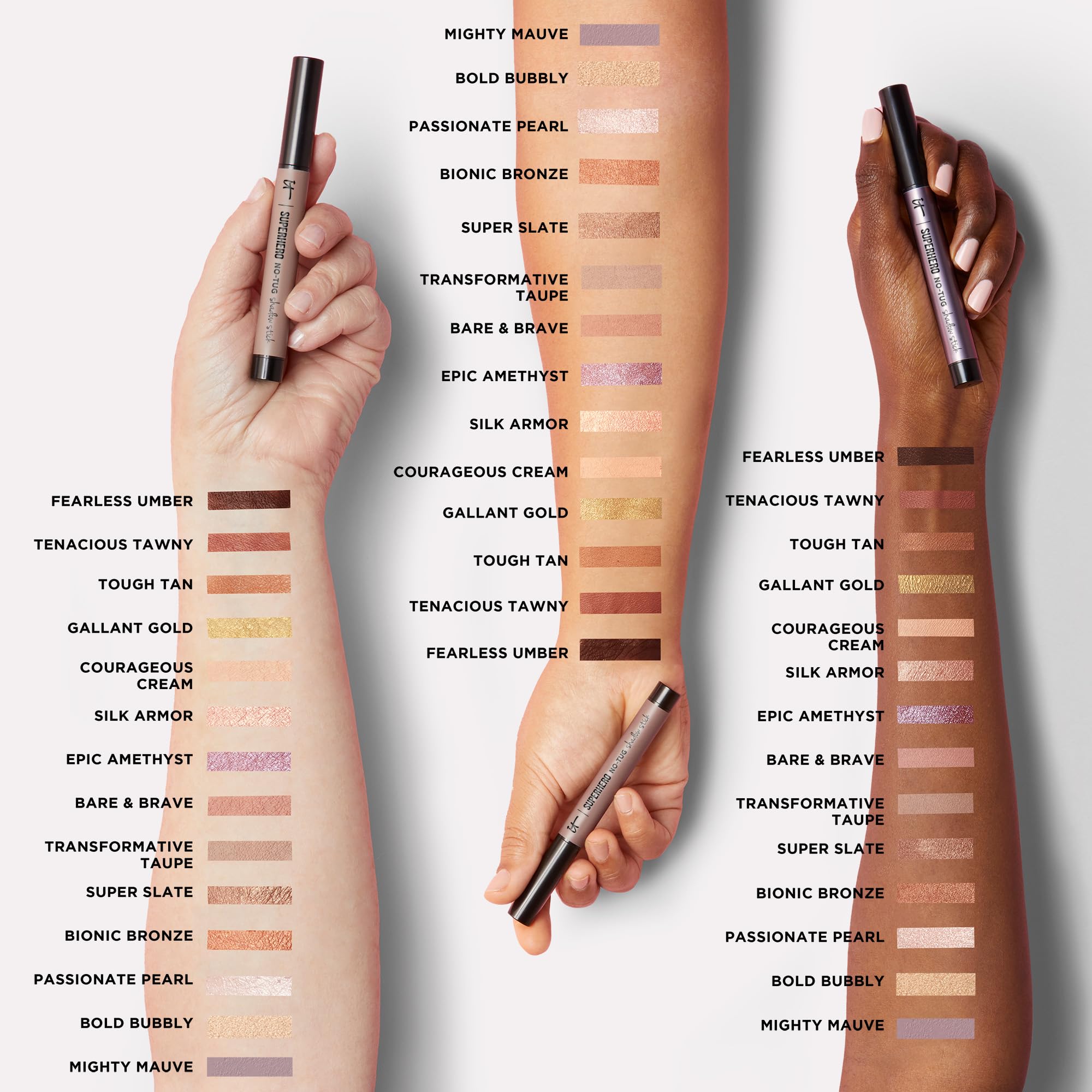 Professional makeup application of It Cosmetics cream shadow
