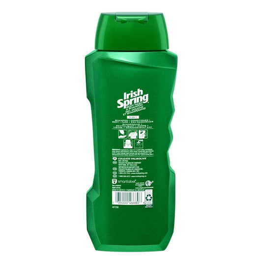 Two bottles of Irish Spring 5-in-1 multi-purpose wash for men