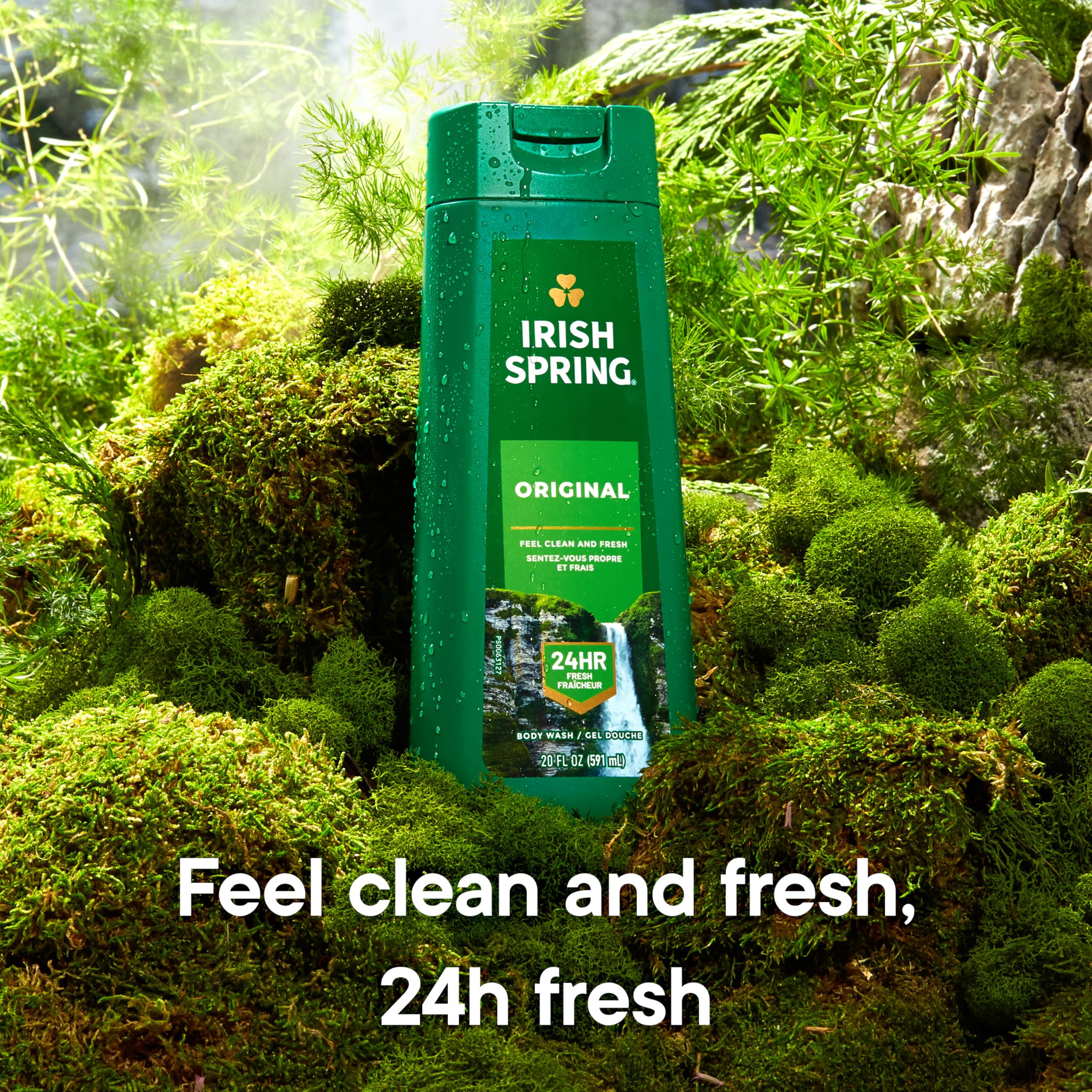 Two bottles of Irish Spring Original body wash for men