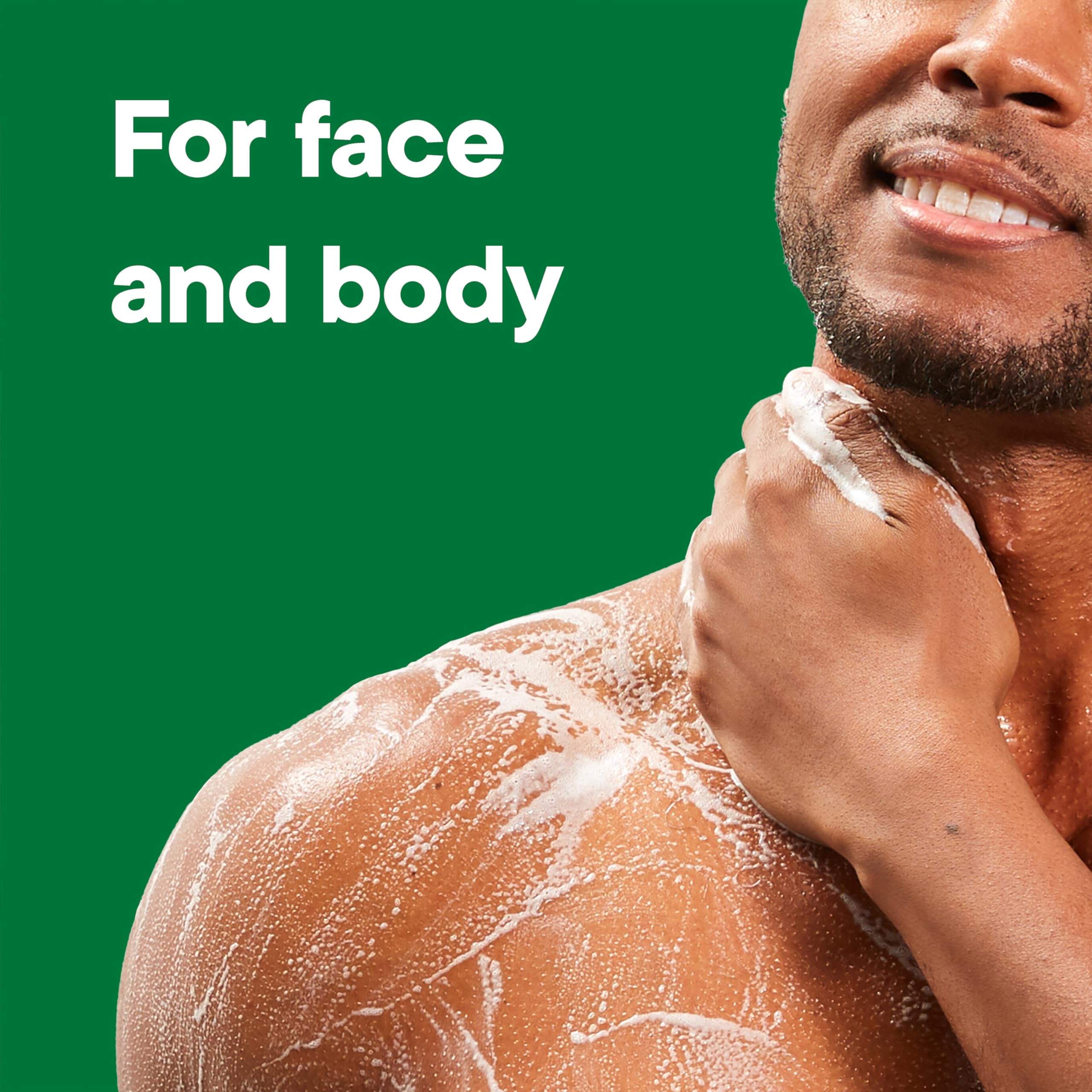 Close up of Irish Spring body wash bottle packaging