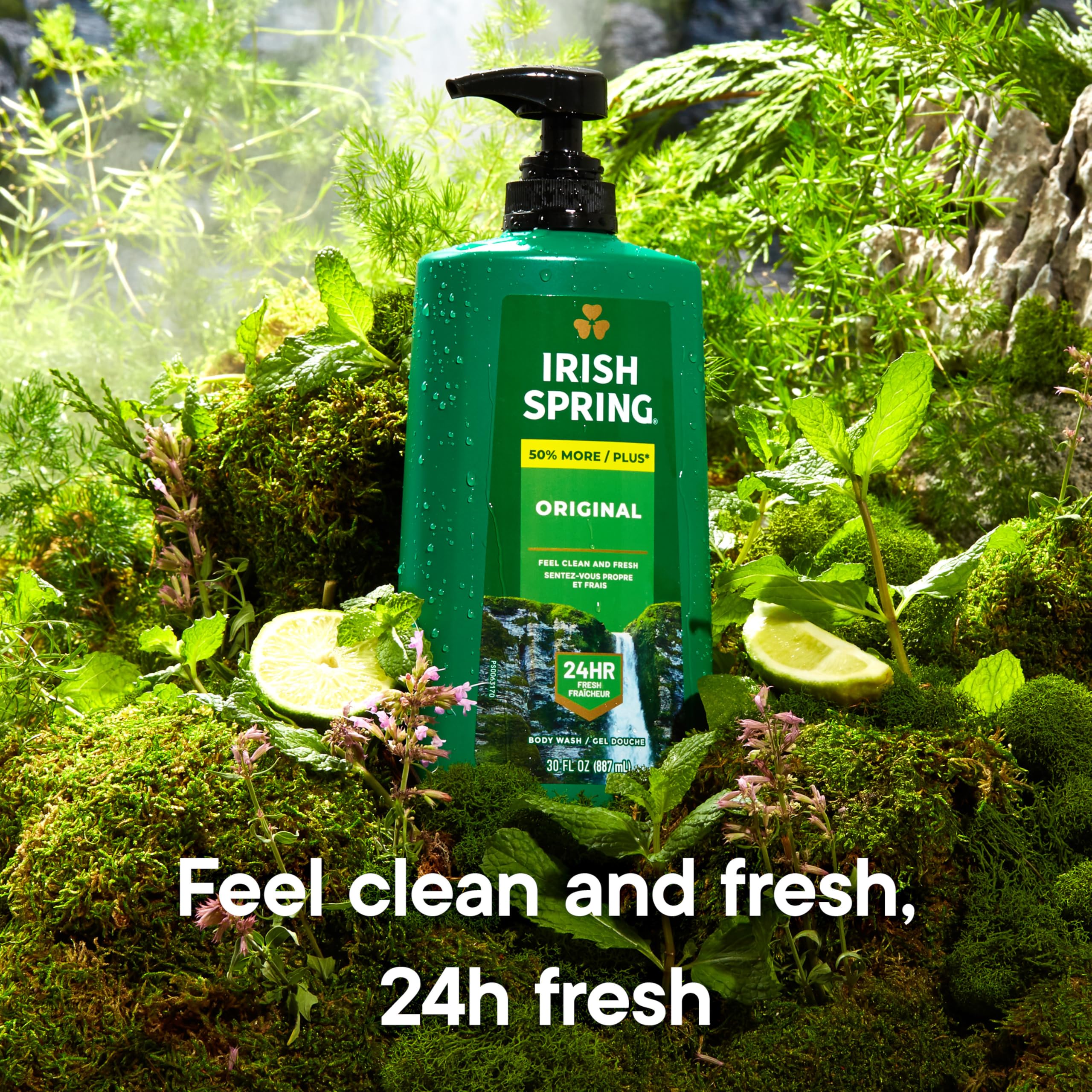 Irish Spring body wash pump dispenser detail