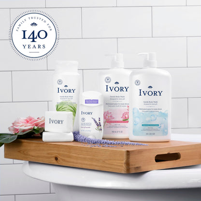 Family wellness concept with Ivory gentle bath soap bars