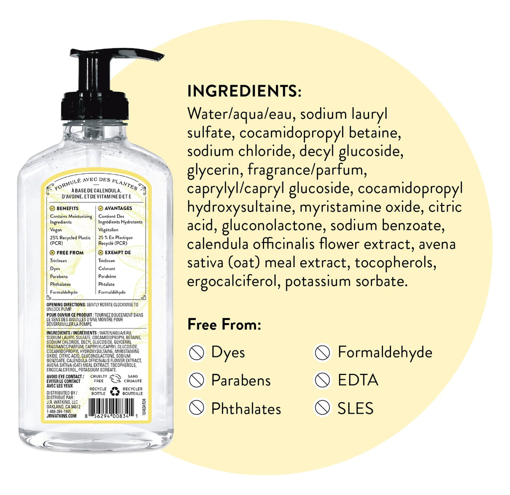 J.R. Watkins Hand Wash 3 Pack bottles lifestyle arrangement