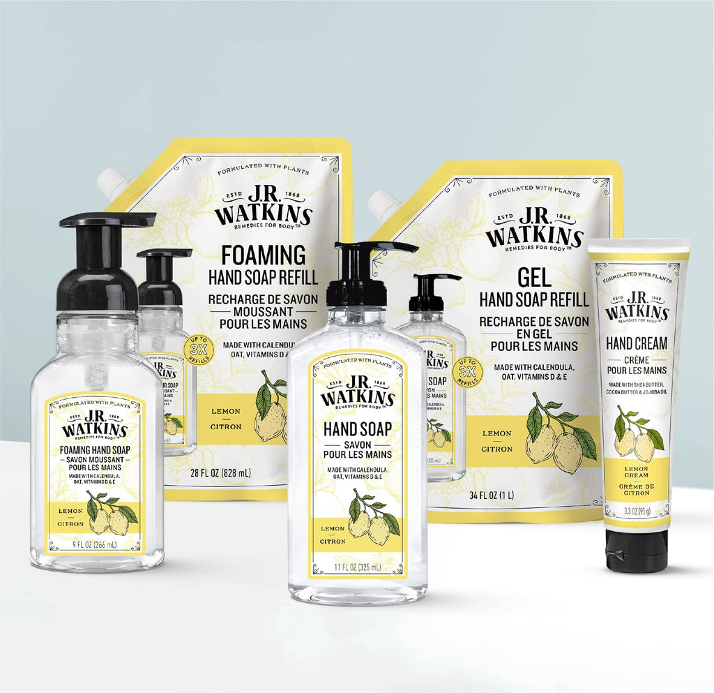 J.R. Watkins moisturizing foam soap three pack display