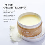 Juno And Co Clean 10 Cleansing Balm open jar displaying the solid sherbet balm texture.