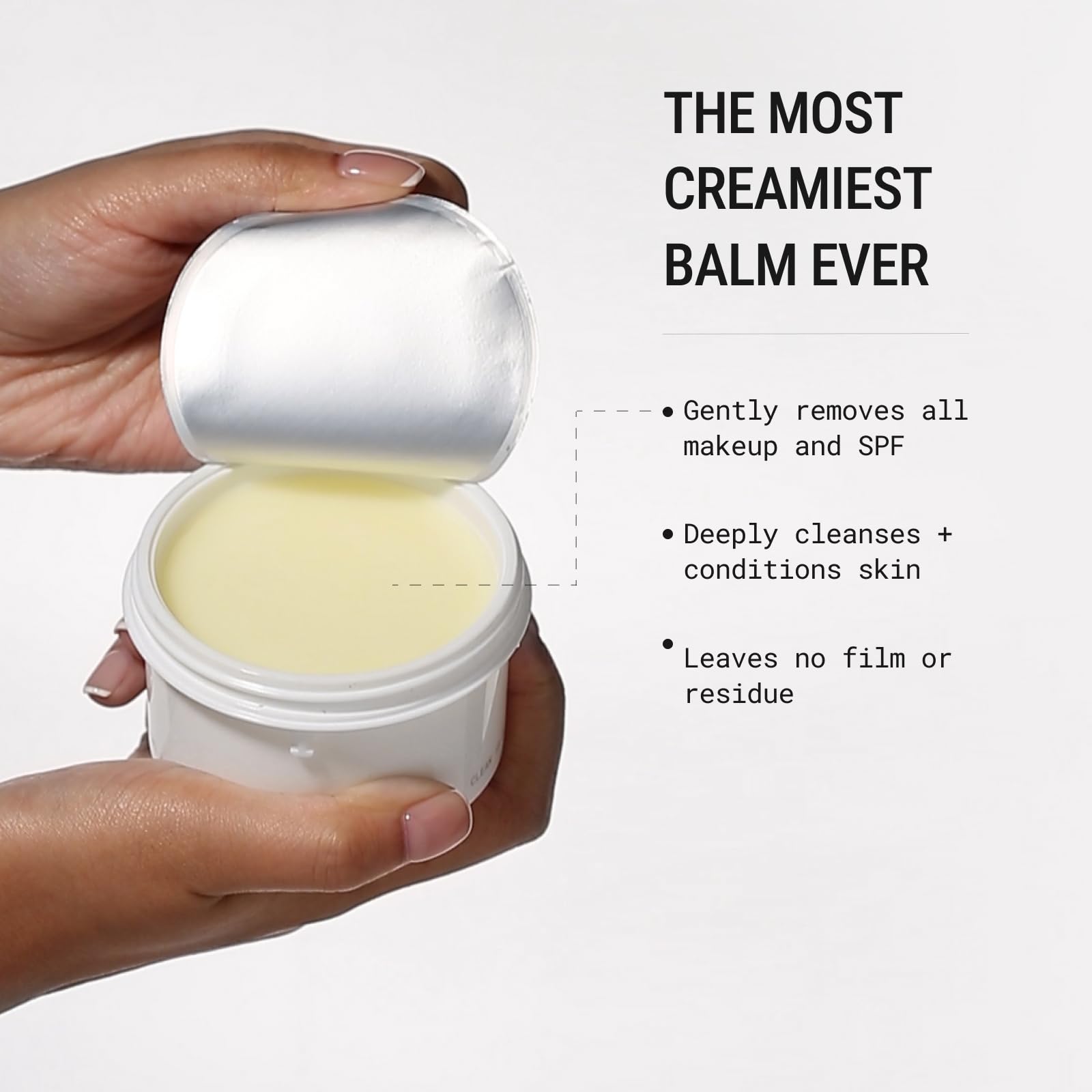 Texture shot of Juno And Co. Jade Clean10 Cleansing Balm showing buttery consistency