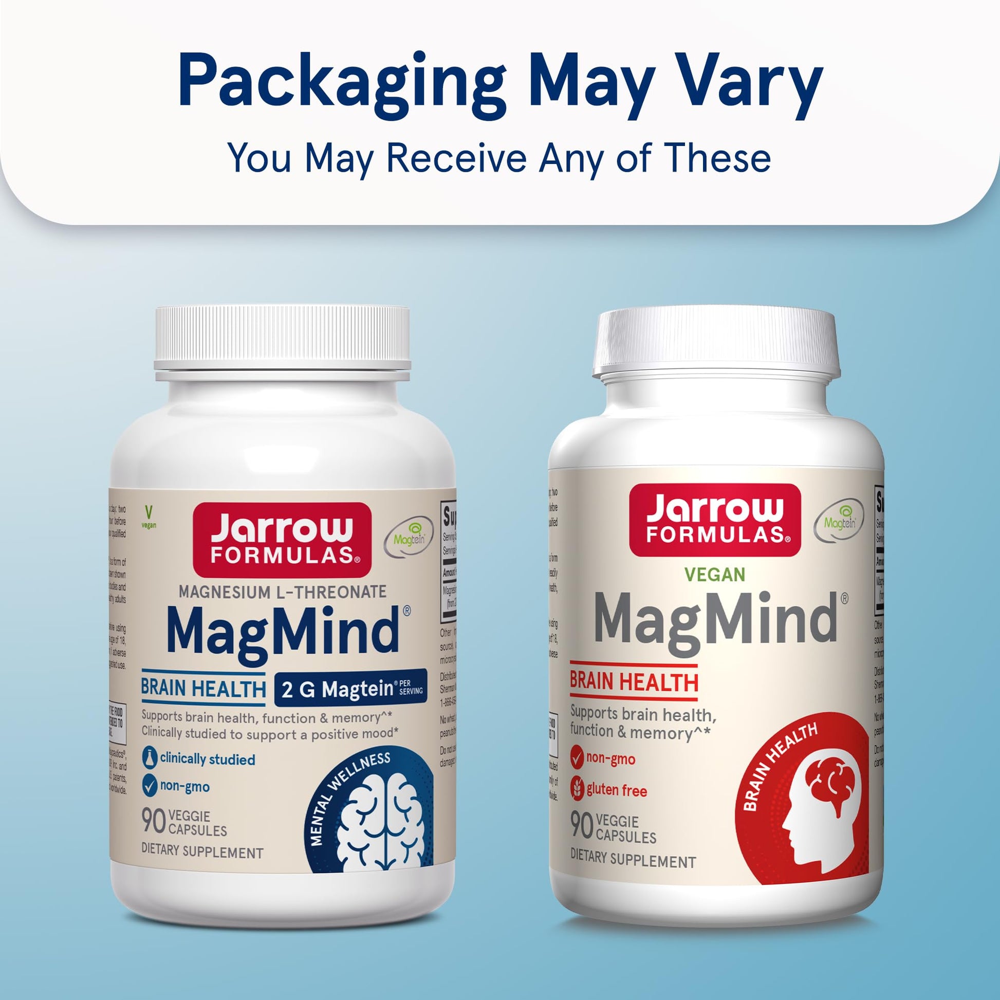 Jarrow Formulas MagMind packaging showing 90 capsules for 30 day supply