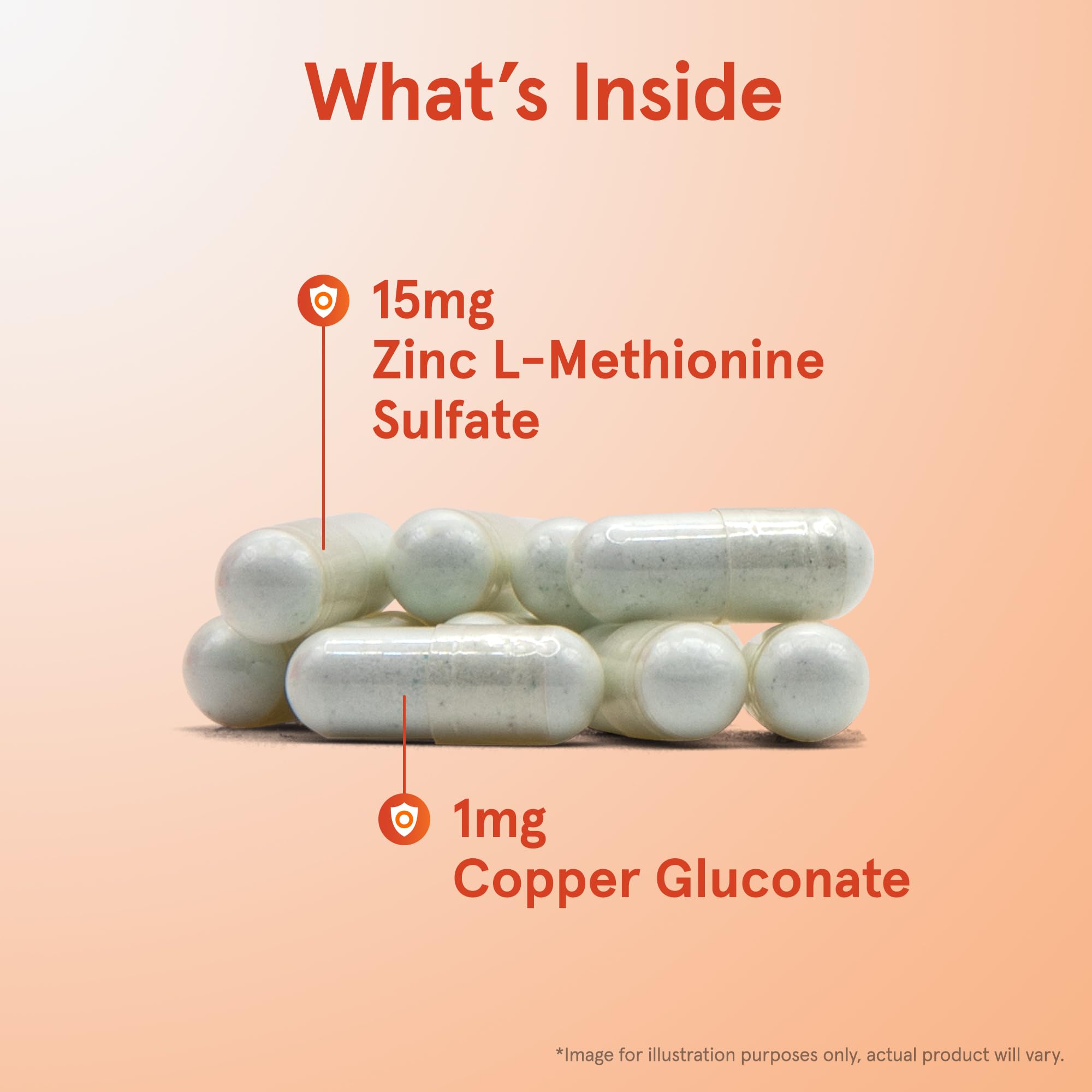 Back label of Jarrow Zinc Balance supplement bottle highlighting the 15 to 1 mineral ratio and allergen warnings.