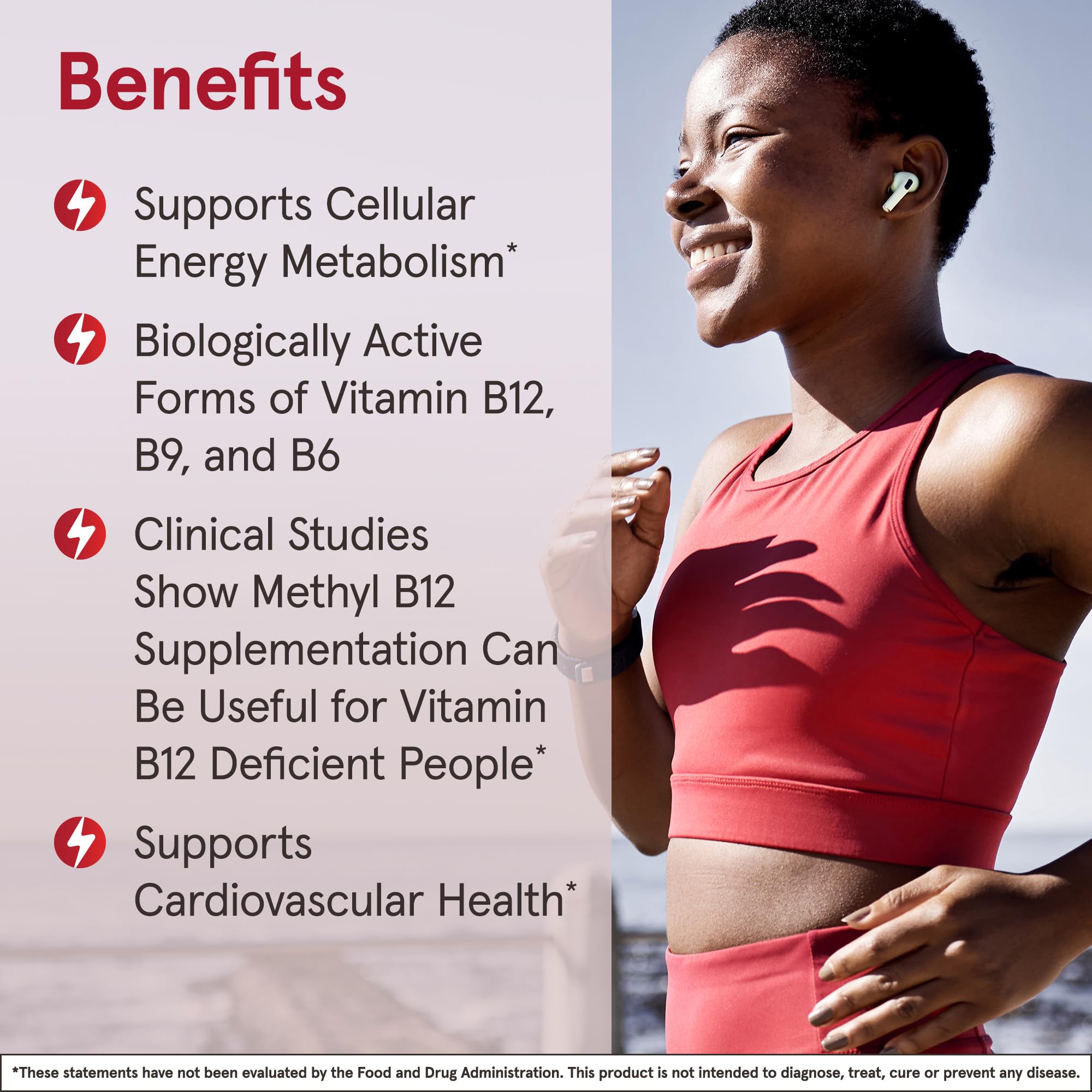 Jarrow Formulas Methyl B12 supplement facts and bioactive ingredient list on the back label