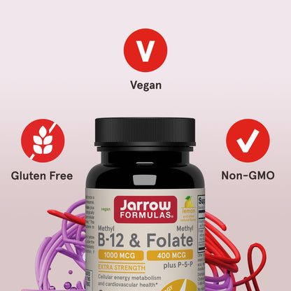 Authentic USA imported Jarrow Formulas energy and brain support supplement on a clean background