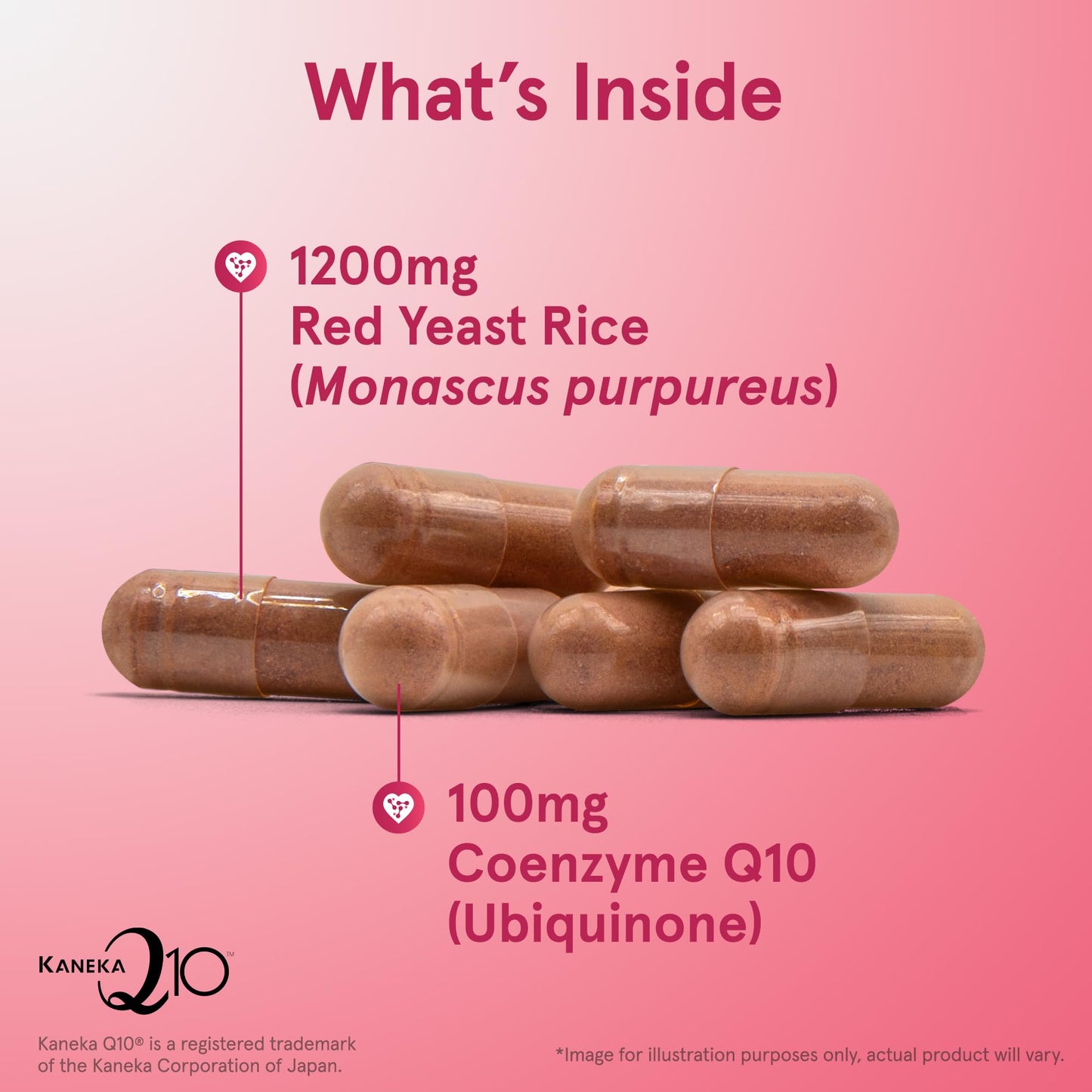 Side view of Jarrow Formulas Red Yeast Rice 1200 mg 120 veggie capsules for heart support