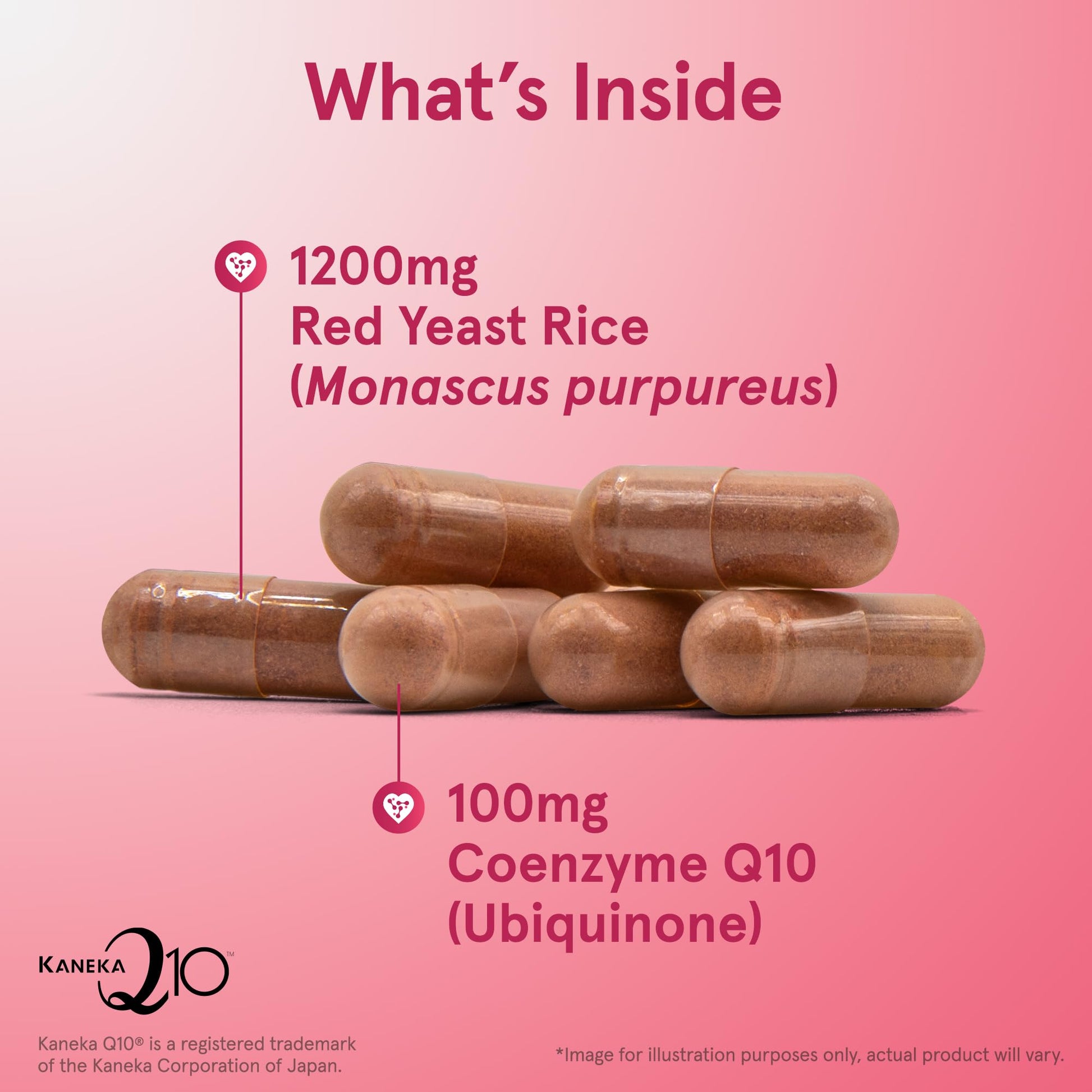 Side view of Jarrow Formulas Red Yeast Rice 1200 mg 120 veggie capsules for heart support