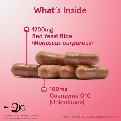 Side view of Jarrow Formulas Red Yeast Rice 1200 mg 120 veggie capsules for heart support