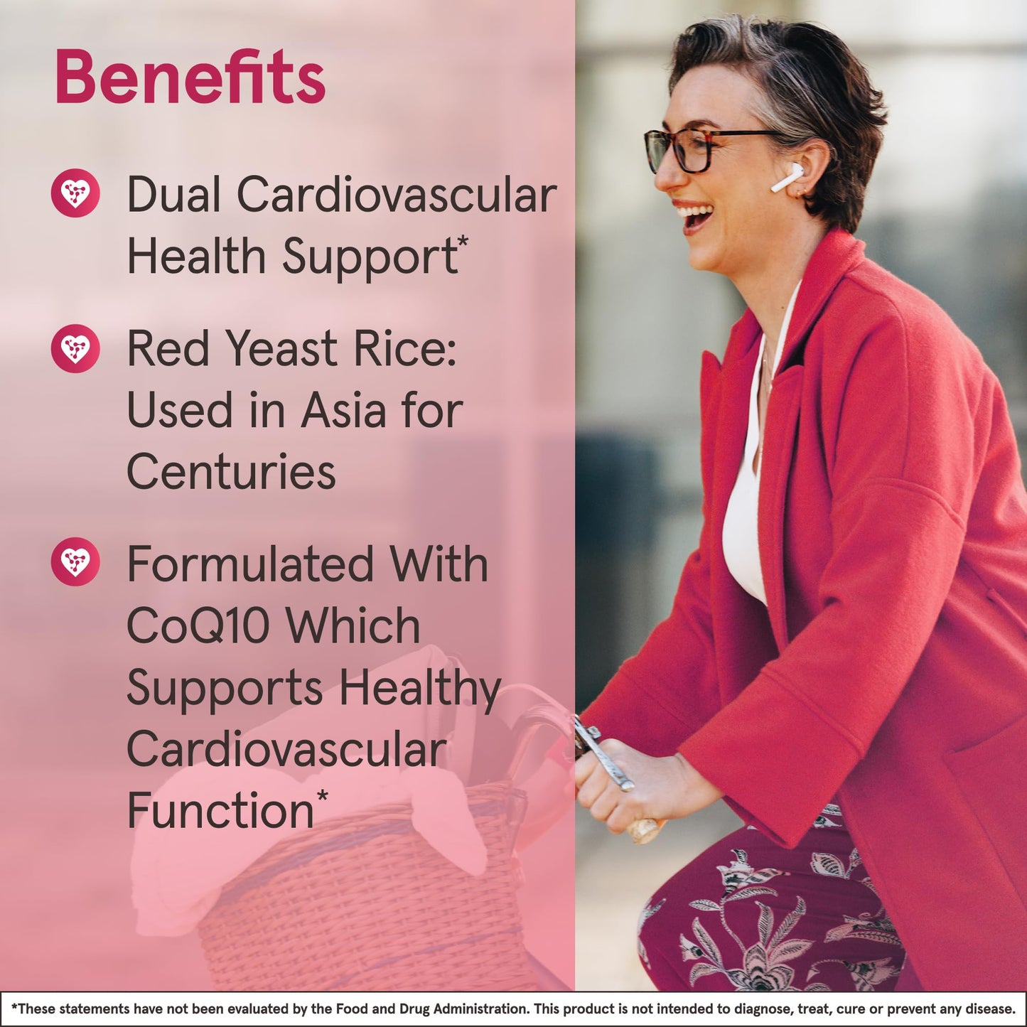 Authentic Jarrow Formulas Red Yeast Rice and Coenzyme Q10 imported health dietary supplement bottle