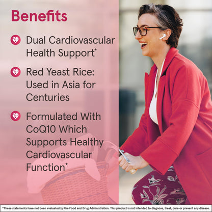 Authentic Jarrow Formulas Red Yeast Rice and Coenzyme Q10 imported health dietary supplement bottle