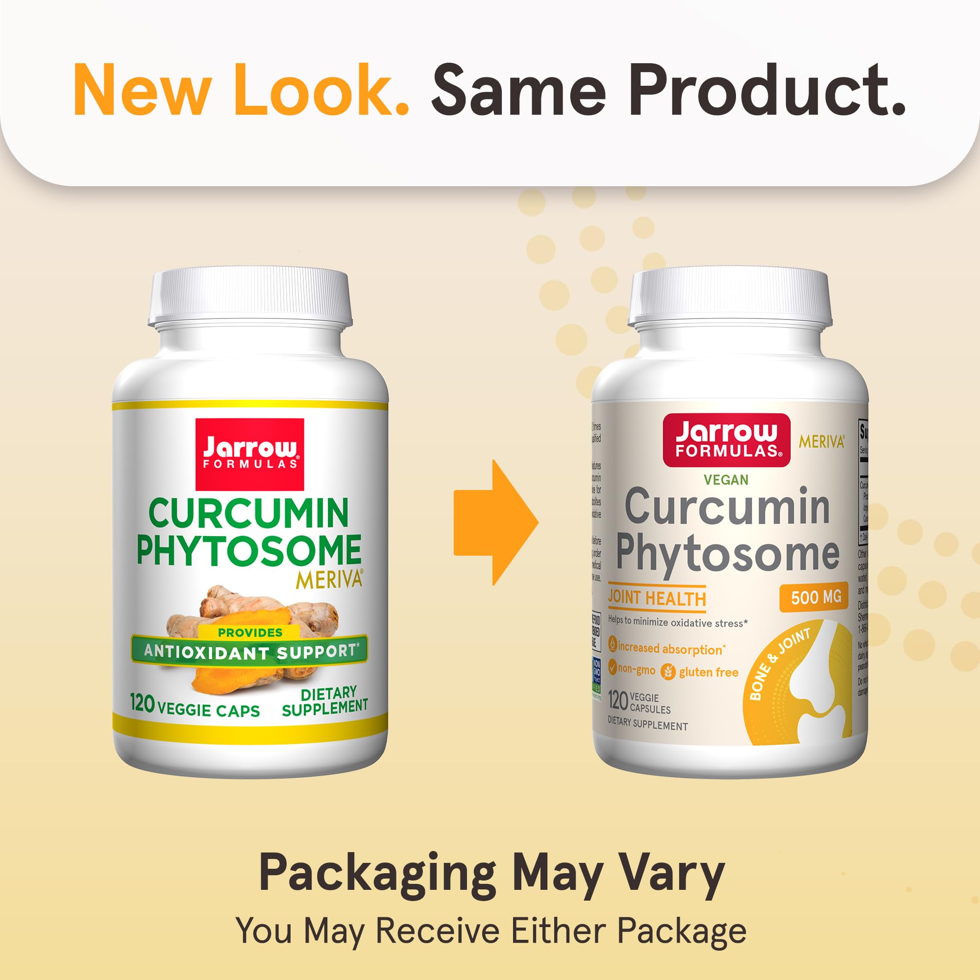 Jarrow Formulas Curcumin Phytosome Meriva supplement bottle side label