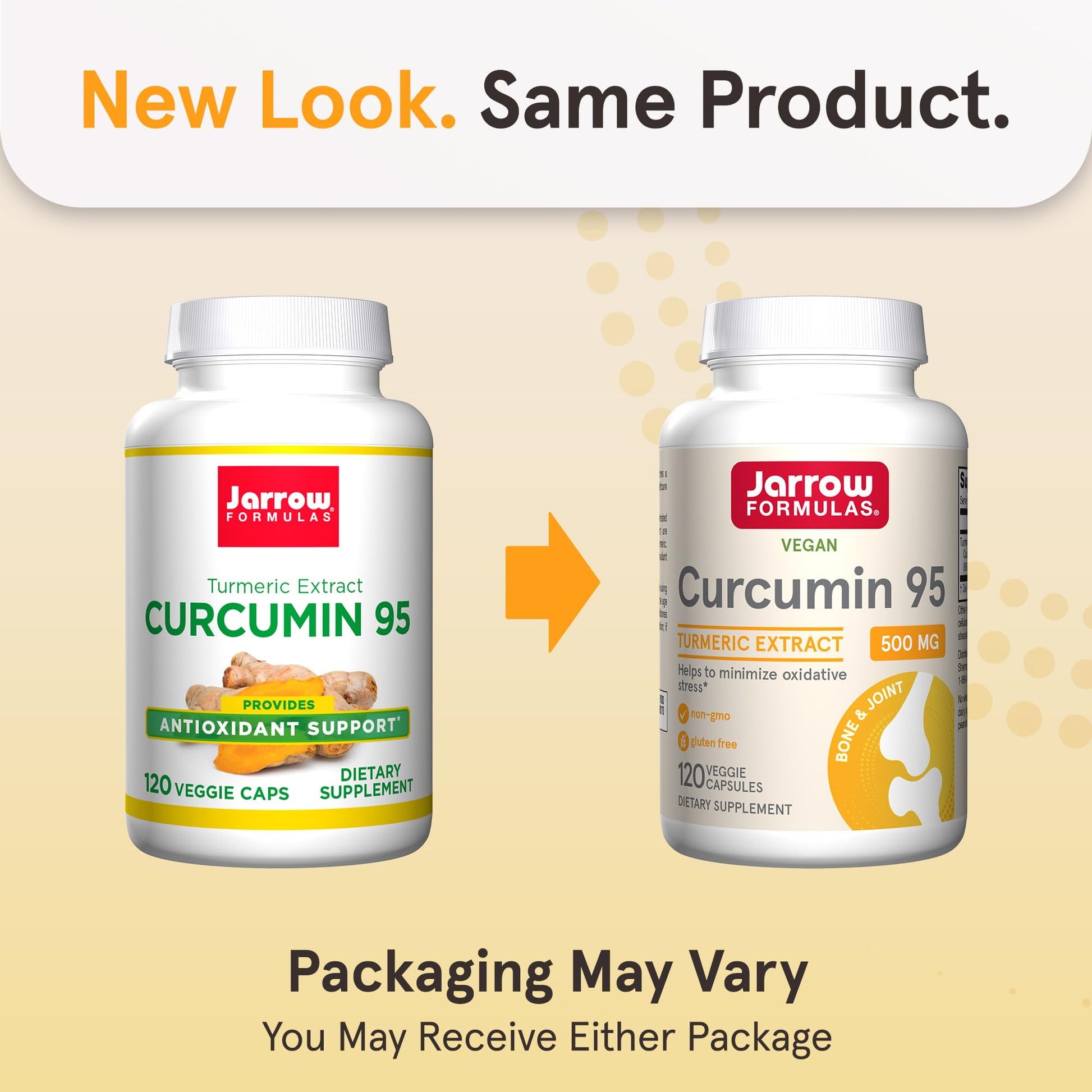Jarrow Formulas Curcumin 95 120 vegetarian capsules label details