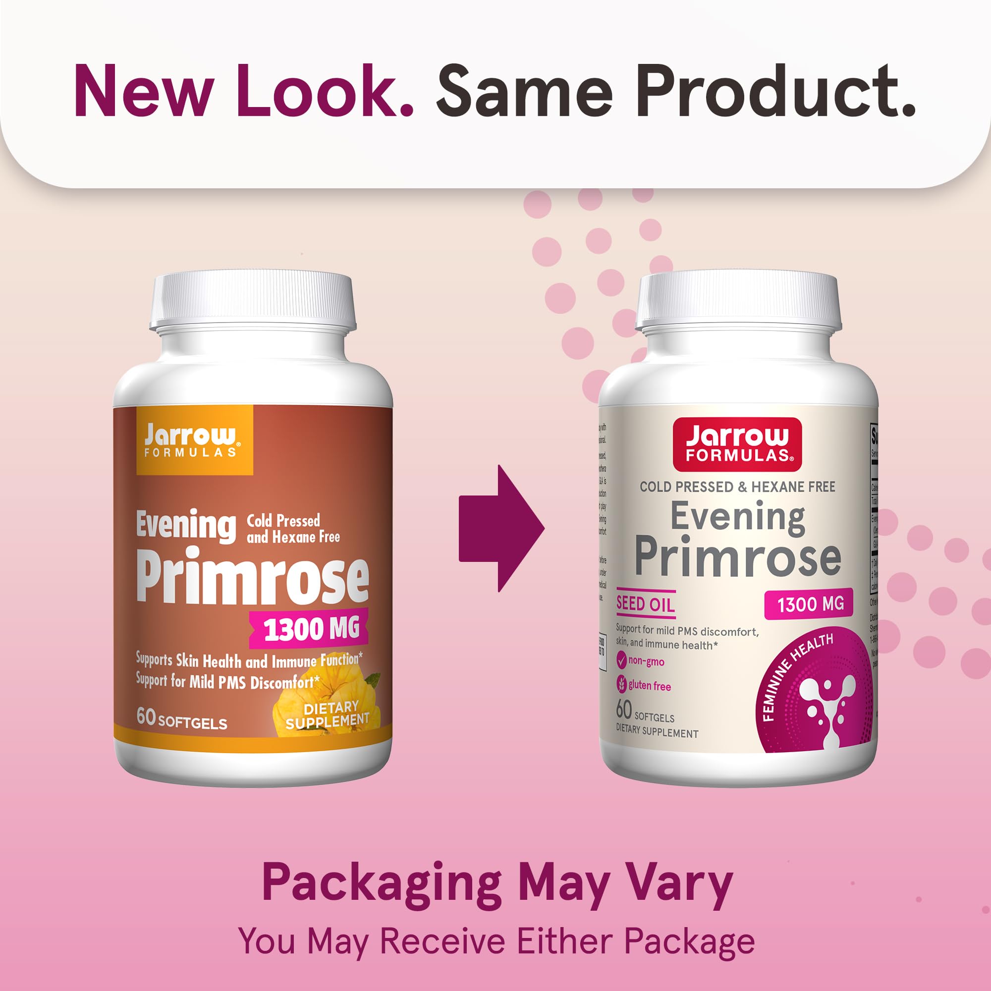 Jarrow Formulas cold pressed evening primrose oil supplement facts
