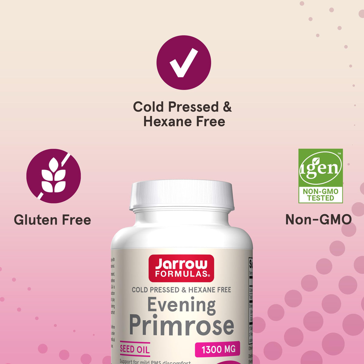 Hexane free evening primrose oil 1300 milligrams softgels
