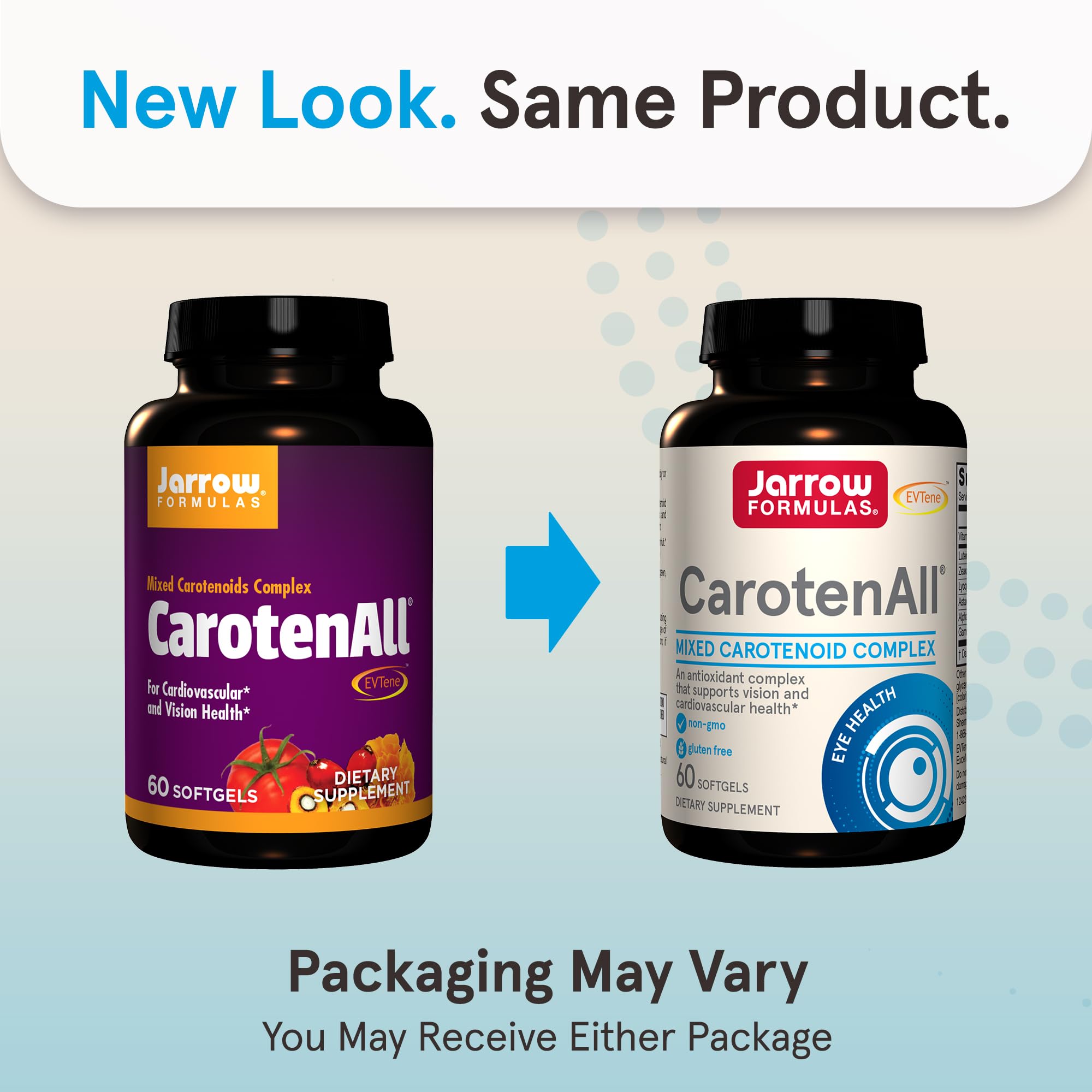 Jarrow CarotenAll mixed carotenoids bottle side label