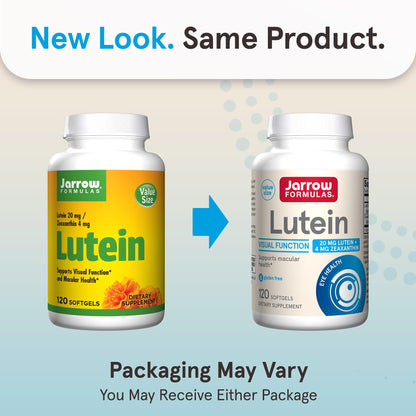 Jarrow Formulas Lutein eye health supplement label details