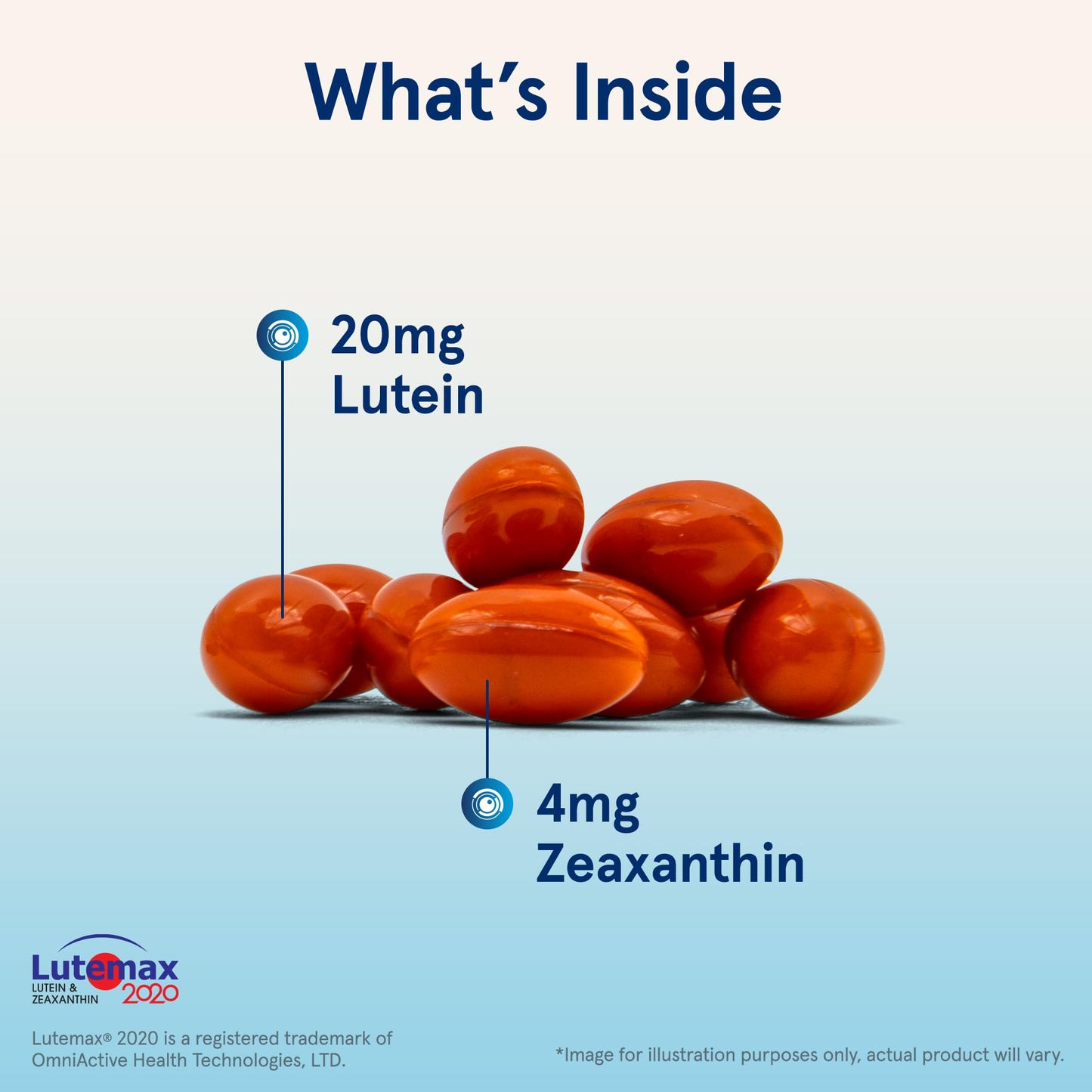 Jarrow Formulas Lutein 120 softgels bottle side view