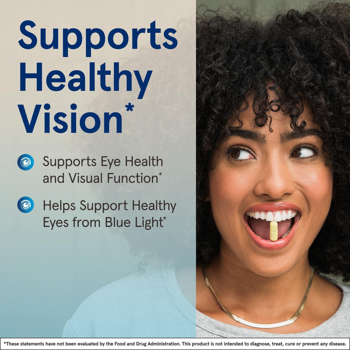 Close up of Jarrow Formulas Lutein softgel supplement facts