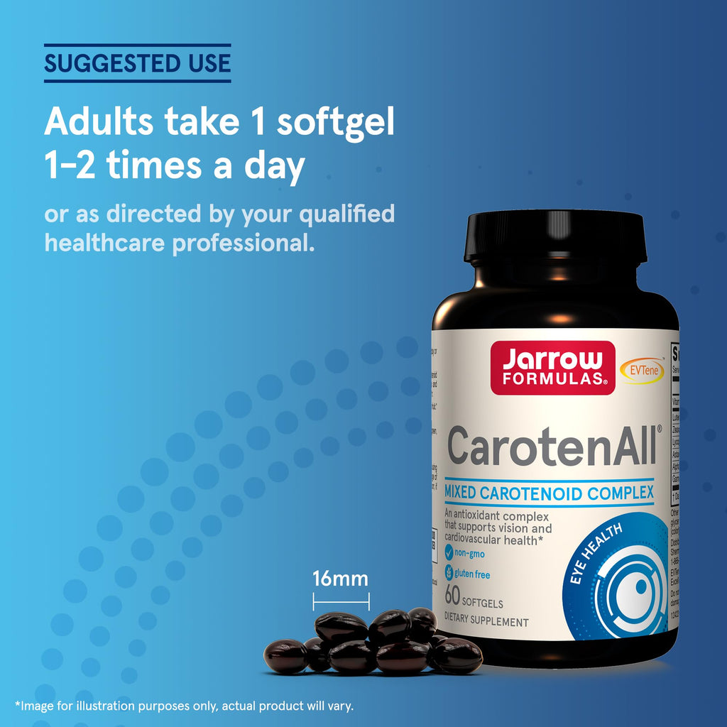 Jarrow Formulas CarotenAll vision and heart health support bottle back