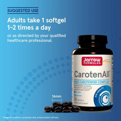 Authentic Jarrow CarotenAll packaging details
