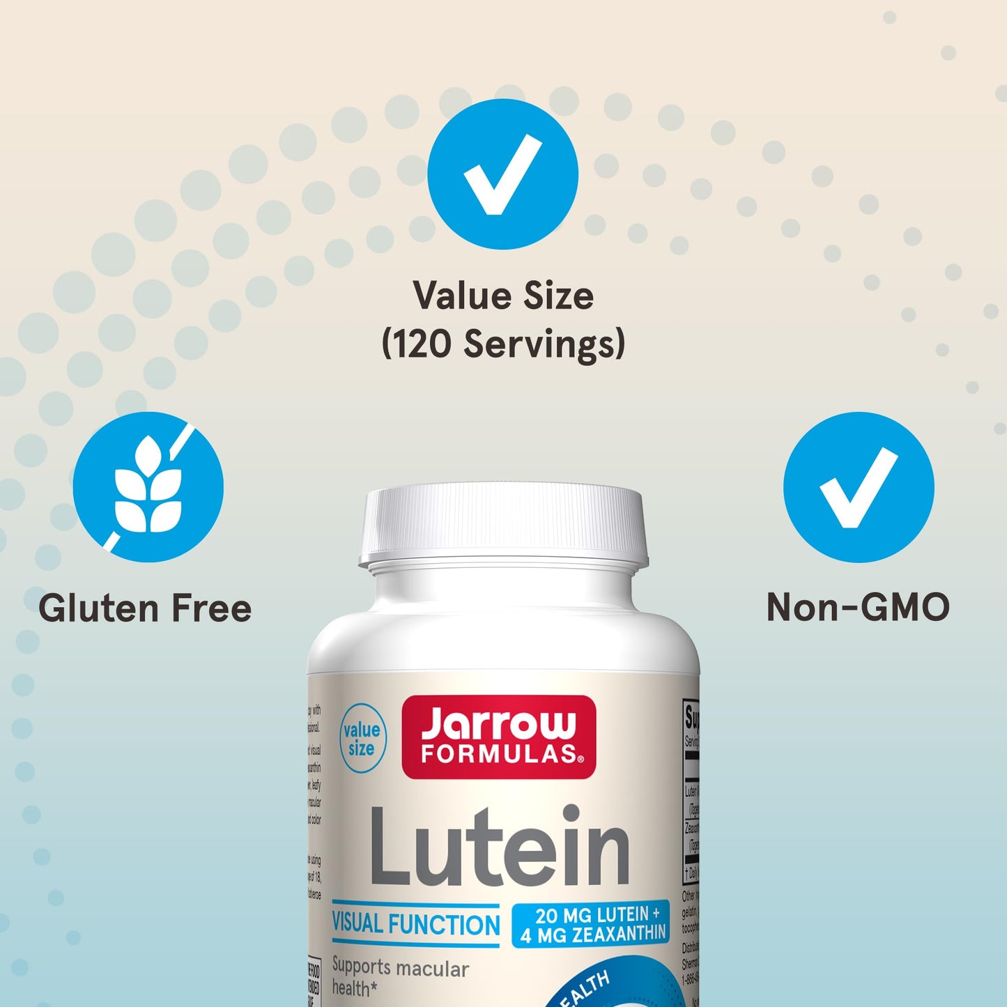 Premium marigold extract Lutein and Zeaxanthin supplement bottle