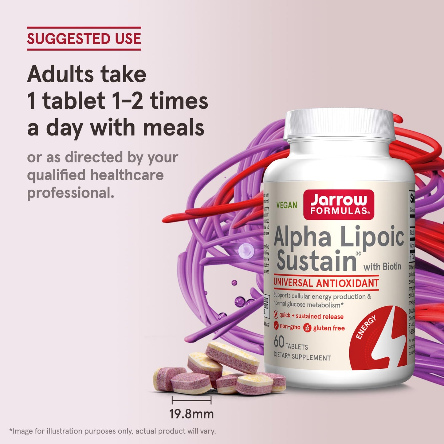 Back label of Jarrow Formulas Alpha Lipoic Sustain