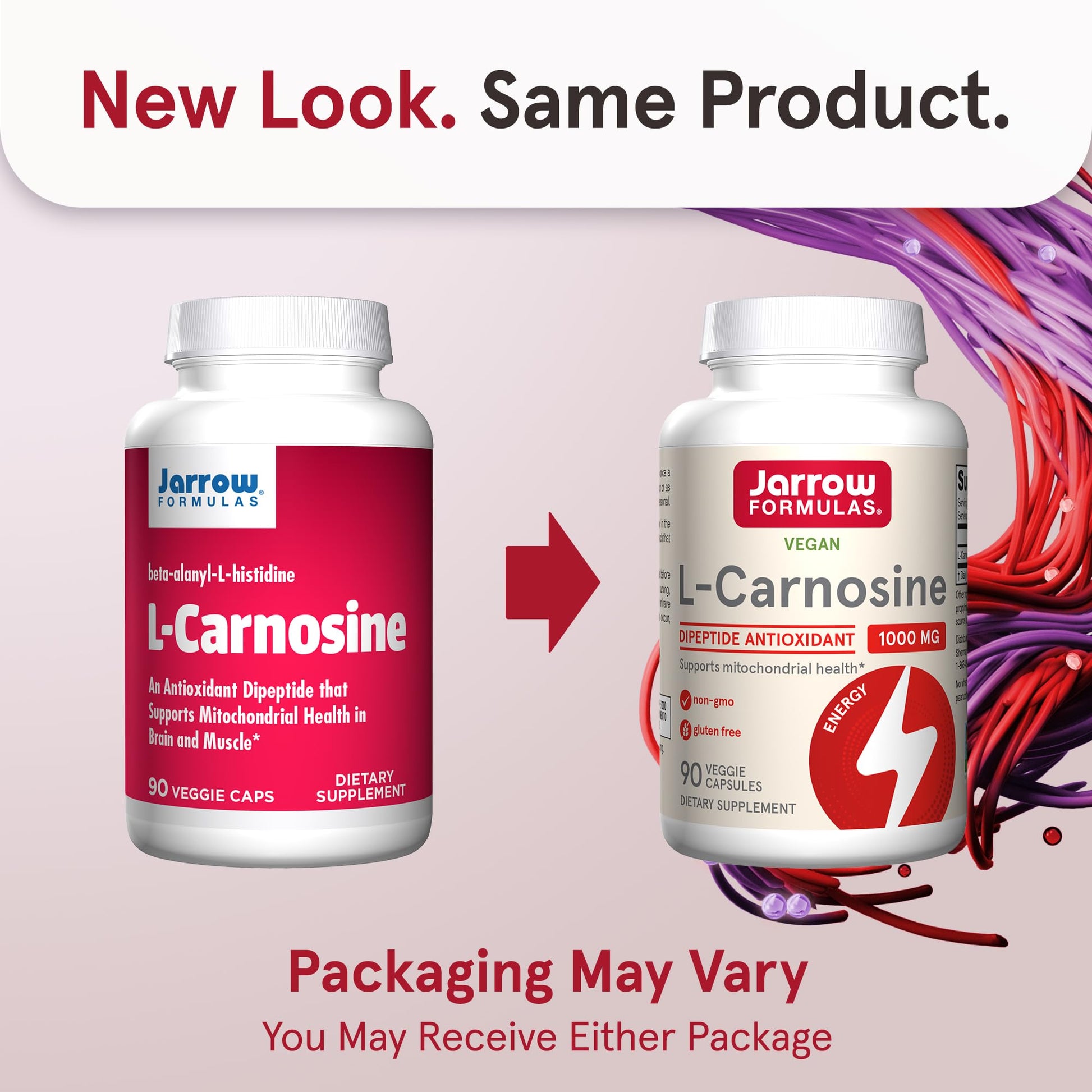 Jarrow Formulas L-Carnosine antioxidant supplement bottle