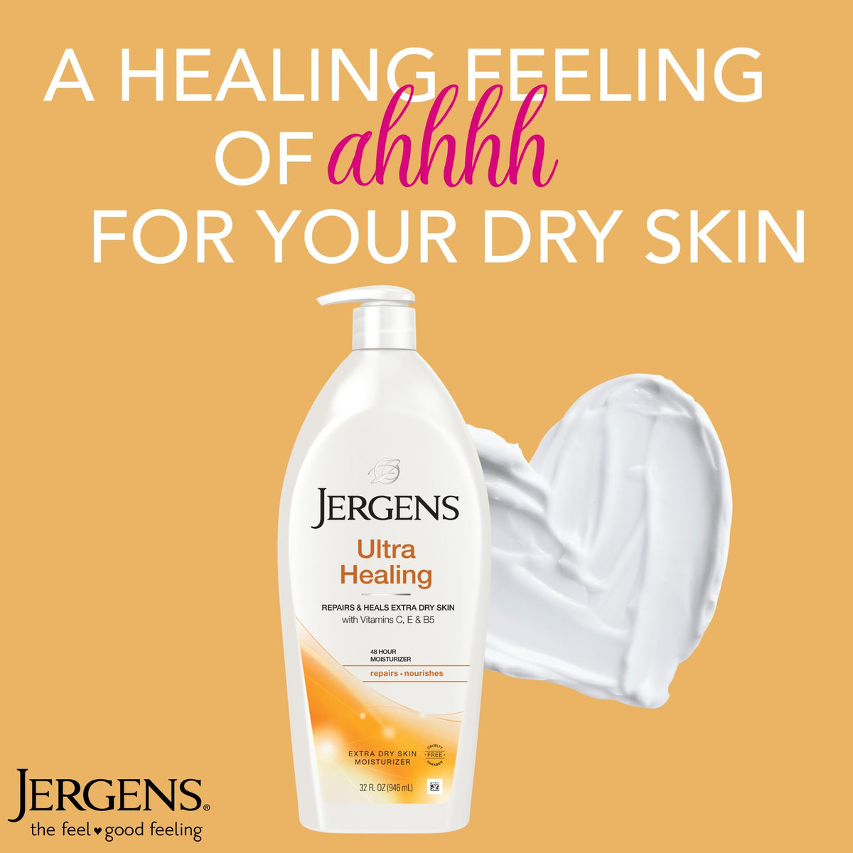 Jergens dry skin lotion texture demonstration