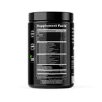 Back label of Jocko Greens supplement showing the transparent organic vegetable and fruit blend facts.