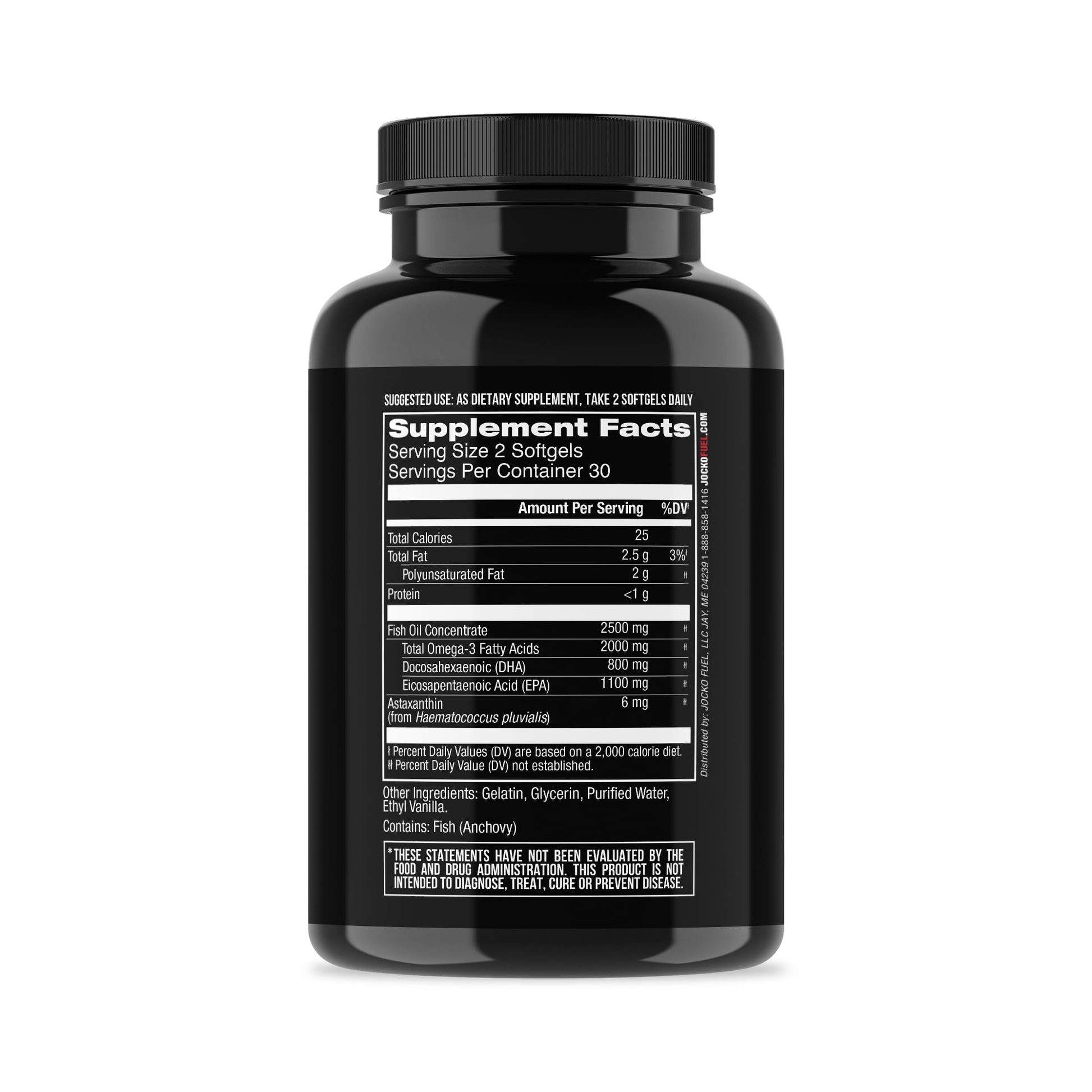 Jocko Fuel 60 count fish oil capsules daily wellness instructions view