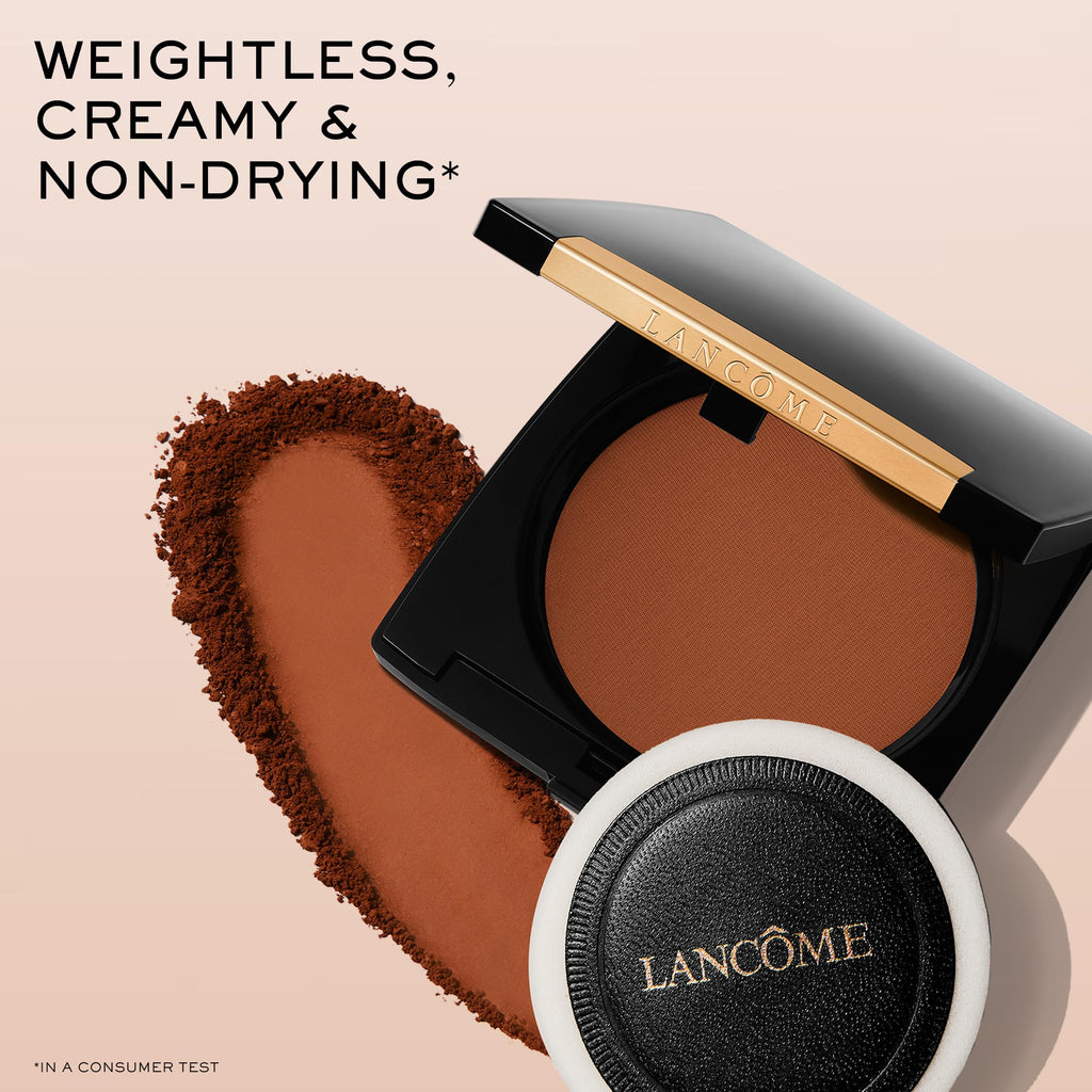 Lancôme shine control powder foundation application sponge view