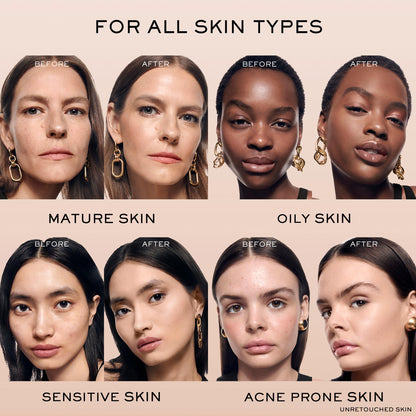 Lancome oil free non comedogenic foundation bottle highlighting the shade code details