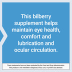 Side angle of Life Extension Standardized Bilberry 100 milligram bottle illustrating the premium eye care formula