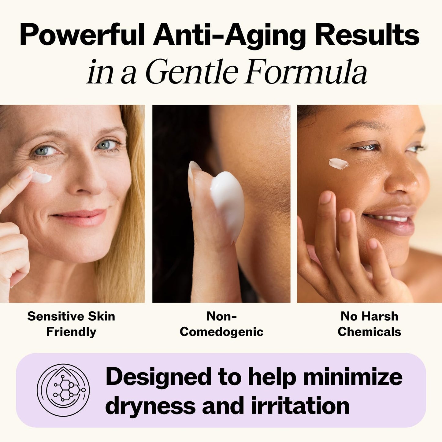 LilyAna Naturals rosehip and hibiscus eye cream packaging details for sensitive skin