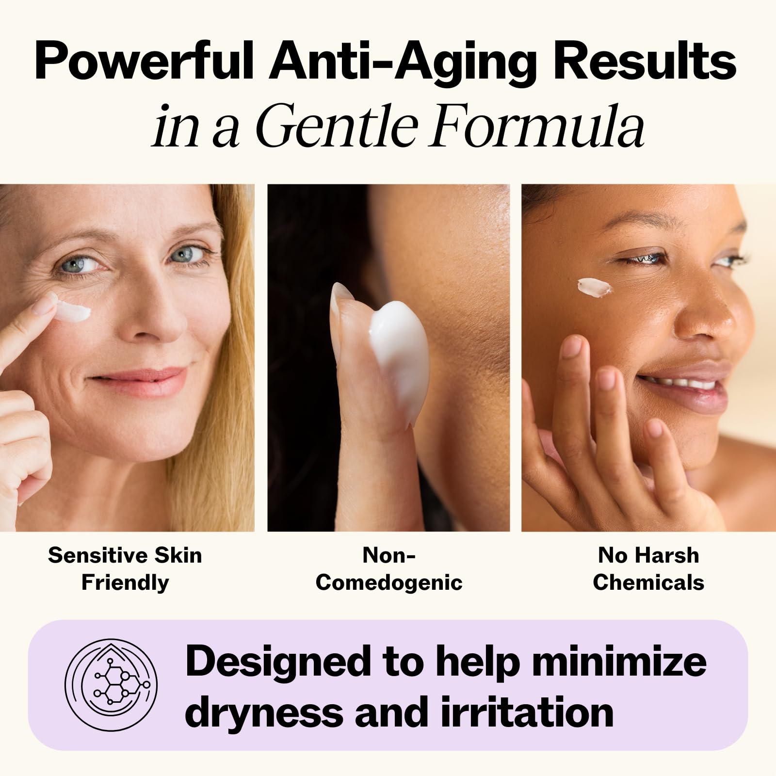 LilyAna Naturals rosehip and hibiscus eye cream packaging details for sensitive skin