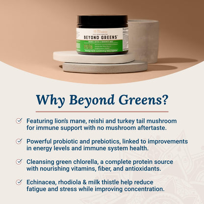 Scoop of Live Conscious Beyond Greens green powder supplement