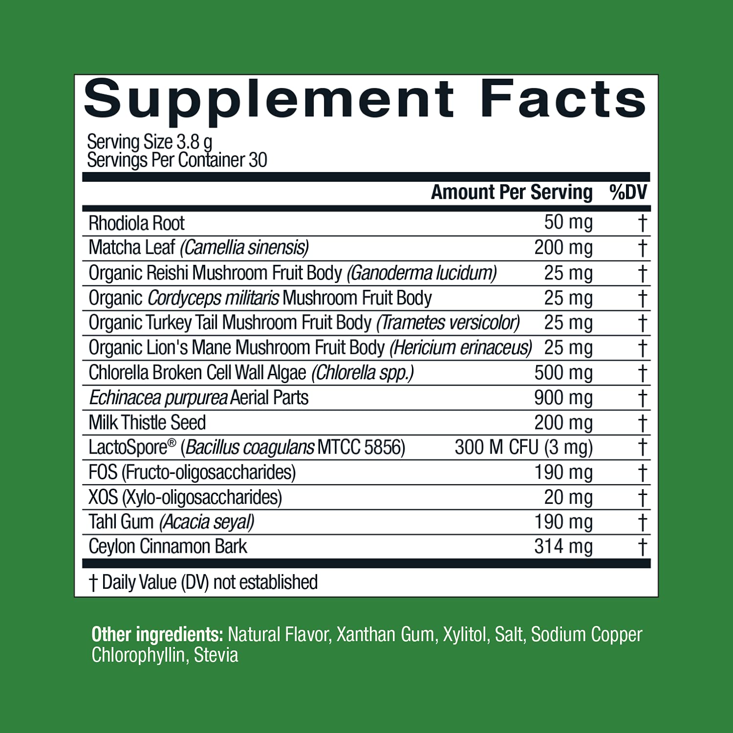 Live Conscious Beyond Greens 4 Ounce packaging details